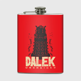 Фляга с принтом Dalek в Петрозаводске, металлический корпус | емкость 0,22 л, размер 125 х 94 мм. Виниловая наклейка запечатывается полностью | Тематика изображения на принте: doctor who | serial | доктор кто | путешествия во времени | сериал | сериалы | фантастика