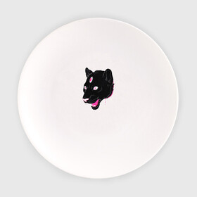 Тарелка с принтом Магическая Пантера в Петрозаводске, фарфор | диаметр - 210 мм
диаметр для нанесения принта - 120 мм | большая кошка | пантера | пантера арт | черная пантера