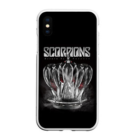 Чехол для iPhone XS Max матовый с принтом SCORPIONS в Петрозаводске, Силикон | Область печати: задняя сторона чехла, без боковых панелей | chainge | forever | germany | grunge | king | metal | music | punk | return | rock | scorpions | wind | ветер | германия | гранж | корона | метал | панк | перемен | рок | скорпионс | хард рок