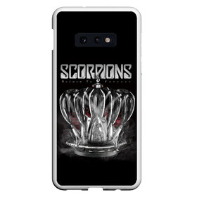 Чехол для Samsung S10E с принтом SCORPIONS в Петрозаводске, Силикон | Область печати: задняя сторона чехла, без боковых панелей | chainge | forever | germany | grunge | king | metal | music | punk | return | rock | scorpions | wind | ветер | германия | гранж | корона | метал | панк | перемен | рок | скорпионс | хард рок