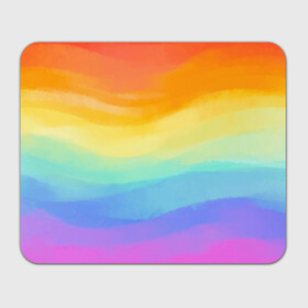 Коврик для мышки прямоугольный с принтом РАДУЖНЫЕ ВОЛНЫ | RAINBOW WAVES (Z) в Петрозаводске, натуральный каучук | размер 230 х 185 мм; запечатка лицевой стороны | color | paint | rainbow | rainbow waves | waves | волны | краска | радуга | радужная | радужные волны | цветная | яркая