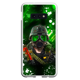 Чехол для Samsung S10E с принтом Opposing Force | Адриан Шепард (+спина) (Z) в Петрозаводске, Силикон | Область печати: задняя сторона чехла, без боковых панелей | aperture laboratories | black mesa | half life | opposing force | valve | адриан шепард | блэк меса | вэлв | халф лайф