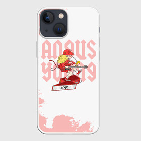 Чехол для iPhone 13 mini с принтом Angus Young AC DC в Петрозаводске,  |  | ac dc | acdc | acdc ас дс | angus | back in black | highway to hell | mckinnon | you | австралийская | ангус янг | ас дс | асдс | блюз | в форме | гитара | группа | крис слэйд | метал | молния | музыка | певец | рок | рок н ролл | стиви янг