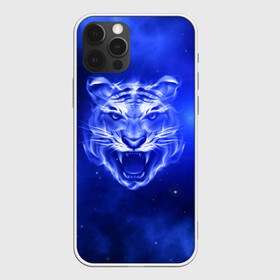 Чехол для iPhone 12 Pro Max с принтом Космический тигр в Петрозаводске, Силикон |  | cat | neon | new year | tiger | восточный гороскоп | год тигра | голова | день рождения | дикие животные | зверь | злой кот | злой тигр | кот | кошак | кошка | неоновый | новый год | огненный | оскал | подарок