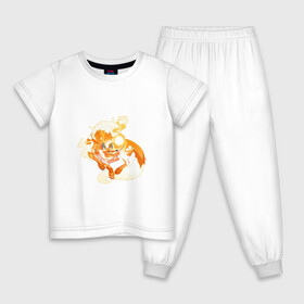 Детская пижама хлопок с принтом Солнечный волк в Петрозаводске, 100% хлопок |  брюки и футболка прямого кроя, без карманов, на брюках мягкая резинка на поясе и по низу штанин
 | Тематика изображения на принте: арт | волк | искра | огонь | рисунок | солнечный зверь | солнце | фантастический зверь | фантастическое животное