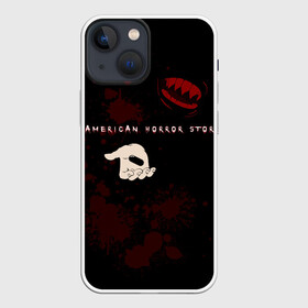Чехол для iPhone 13 mini с принтом Double Feature в Петрозаводске,  |  | american horror story | американская история ужасов двойной сеанс | зубы вампира | кровь | талант американская история ужасов