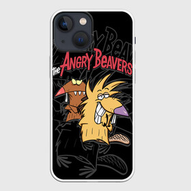 Чехол для iPhone 13 mini с принтом Крутые Бобры в Петрозаводске,  |  | angry | cartoon | cartoon   series | cheerful | cool beavers | daggett doofus beaver | deggetu | norbert | norbert foster beaver | весёлый | деггету | дэггет дофус | злой | крутые бобры | мульт   сериал | мультфильм | норберт фостер | норбер