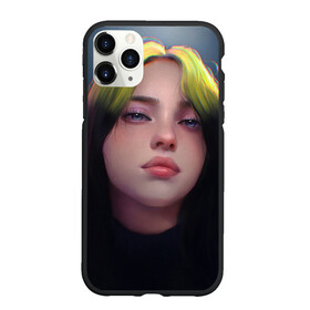 Чехол для iPhone 11 Pro матовый с принтом Billie Eilish: Рисунок в Петрозаводске, Силикон |  | billie eilish | celebrity | drawing | face | space | turquoise | билли айлиш | бирюзовый | знаменитость | космос | лицо | рисовка