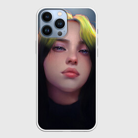 Чехол для iPhone 13 Pro Max с принтом Billie Eilish: Рисунок в Петрозаводске,  |  | billie eilish | celebrity | drawing | face | space | turquoise | билли айлиш | бирюзовый | знаменитость | космос | лицо | рисовка