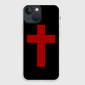 Чехол для iPhone 13 mini с принтом Красный Крест в Петрозаводске,  |  | геометрия | красный крест | крест | минимализм | религия