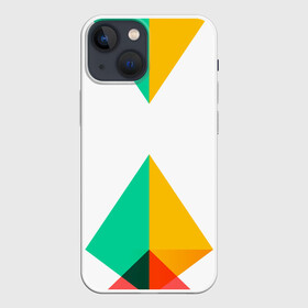 Чехол для iPhone 13 mini с принтом Треугольники в Петрозаводске,  |  | геометрия | минимализм | пирамида | треугольники | цвета