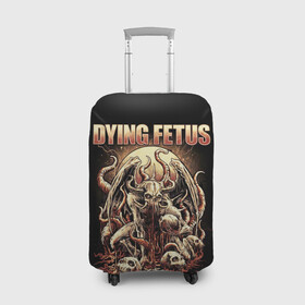 Чехол для чемодана 3D с принтом Dying Fetus в Петрозаводске, 86% полиэфир, 14% спандекс | двустороннее нанесение принта, прорези для ручек и колес | death metal | dying fetus | грайндкор | группы | метал | музыка | рок