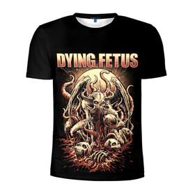 Мужская футболка 3D спортивная с принтом Dying Fetus в Петрозаводске, 100% полиэстер с улучшенными характеристиками | приталенный силуэт, круглая горловина, широкие плечи, сужается к линии бедра | death metal | dying fetus | грайндкор | группы | метал | музыка | рок