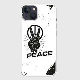 Чехол для iPhone 13 с принтом Peace | Мир (Z) в Петрозаводске,  |  | anarchy | hippies | peace | анархизм | анархия | два пальца | знак | знаки | любовь | мир | хиппи