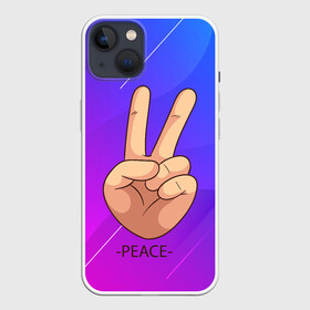 Чехол для iPhone 13 с принтом ВСЕМ МИР | PEACE (Z) в Петрозаводске,  |  | anarchy | hippies | peace | анархизм | анархия | два пальца | знак | знаки | любовь | мир | мир всем | хиппи