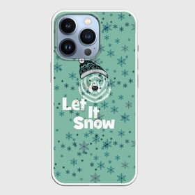Чехол для iPhone 13 Pro с принтом Зима снежинки в Петрозаводске,  |  | let it snow | зима | идёт снег | медведь | метель | нг | новый год | рождество | снег | снегопад | снежинки