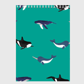 Скетчбук с принтом Нарвал, киты, касатка паттерн в Петрозаводске, 100% бумага
 | 48 листов, плотность листов — 100 г/м2, плотность картонной обложки — 250 г/м2. Листы скреплены сверху удобной пружинной спиралью | изумрудно зеленый цвет | касатки | киты | морская фауна | морские животные | морские жители | нарвал | океан | паттерн