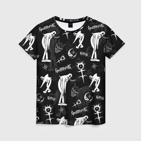 Женская футболка 3D с принтом Ghostemane в Петрозаводске, 100% полиэфир ( синтетическое хлопкоподобное полотно) | прямой крой, круглый вырез горловины, длина до линии бедер | anti icon | ghostemane | ill biz | mercury | noise | young crowley | гостмейн | рэп | рэпер | эрик уитни