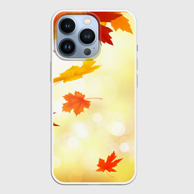 Чехол для iPhone 13 Pro с принтом ПАДАЮЩИЙ КЛЕН | ОСЕННЯЯ (Z) в Петрозаводске,  |  | autumn | golden time | leaves | maple | yellow | желтая | золотая пора | клён | листья | осенняя | осень | падающий клен