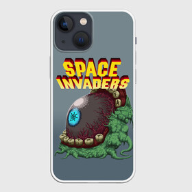 Чехол для iPhone 13 mini с принтом Boss | Space Invaders | Old game (Z) в Петрозаводске,  |  | boss | dendy | invaders | nintendo | shootem up | space invaders | денди | захватчики | космические захватчики | су имбэ | чужаки