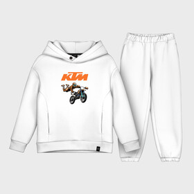 Детский костюм хлопок Oversize с принтом KTM | МОТОКРОСС (Z) в Петрозаводске,  |  | enduro | ktm | moto | moto sport | motocycle | sportmotorcycle | ктм | мото | мото спорт | мотоспорт | спорт мото