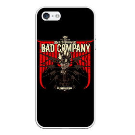 Чехол для iPhone 5/5S матовый с принтом BAD COMPANY - Five Finger Death Punch в Петрозаводске, Силикон | Область печати: задняя сторона чехла, без боковых панелей | 5fdp | 5фдп | ffdp | five finger death punch | ivan lewis greening | ivan moody | айвен льюис грининг | метал группа | рок группа | файв фингер дед панч | ффдп