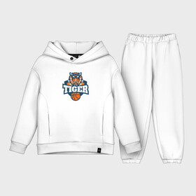 Детский костюм хлопок Oversize с принтом Tiger Basketball в Петрозаводске,  |  | 2022 | animal | basketball | cat | lion | nba | tiger | баскетбол | год тигра | животные | зверь | зубы | кот | кошка | лев | нба | охотник | полосатый | природа | спорт | тигр | тигренок | тигрица | хищник