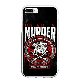 Чехол для iPhone 7Plus/8 Plus матовый с принтом Thy Art Is Murder в Петрозаводске, Силикон | Область печати: задняя сторона чехла, без боковых панелей | Тематика изображения на принте: death metal | deathcore | thy art is murder | группы | дэткор | метал | музыка | рок