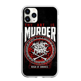 Чехол для iPhone 11 Pro матовый с принтом Thy Art Is Murder в Петрозаводске, Силикон |  | Тематика изображения на принте: death metal | deathcore | thy art is murder | группы | дэткор | метал | музыка | рок