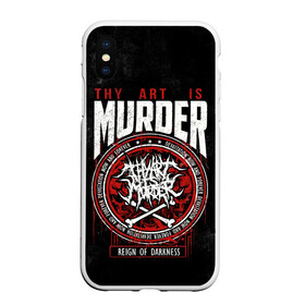 Чехол для iPhone XS Max матовый с принтом Thy Art Is Murder в Петрозаводске, Силикон | Область печати: задняя сторона чехла, без боковых панелей | Тематика изображения на принте: death metal | deathcore | thy art is murder | группы | дэткор | метал | музыка | рок