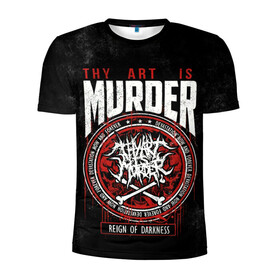Мужская футболка 3D спортивная с принтом Thy Art Is Murder в Петрозаводске, 100% полиэстер с улучшенными характеристиками | приталенный силуэт, круглая горловина, широкие плечи, сужается к линии бедра | death metal | deathcore | thy art is murder | группы | дэткор | метал | музыка | рок
