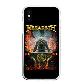 Чехол для iPhone XS Max матовый с принтом Megadeth в Петрозаводске, Силикон | Область печати: задняя сторона чехла, без боковых панелей | Тематика изображения на принте: megadeth | metal | trash metal | группы | метал | музыка | рок | треш метал
