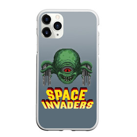 Чехол для iPhone 11 Pro матовый с принтом Space Invaders | Old game (Z) в Петрозаводске, Силикон |  | dendy | invaders | nintendo | shootem up | space invaders | денди | захватчики | космические захватчики | су имбэ | чужаки