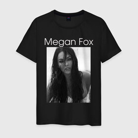 Мужская футболка хлопок с принтом Megan Fox в Петрозаводске, 100% хлопок | прямой крой, круглый вырез горловины, длина до линии бедер, слегка спущенное плечо. | megan fox | актриса | известная личность | меган фокс | фотомодель