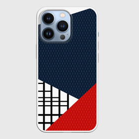Чехол для iPhone 13 Pro с принтом Разноцветный арт пэчворк в Петрозаводске,  |  | абстрактный | геометрический | клетка | комбинированный | коралловый | модный | молодежный | полосы | синий | современный | темный синий