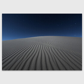 Поздравительная открытка с принтом Пустыня дюна песок ночь в Петрозаводске, 100% бумага | плотность бумаги 280 г/м2, матовая, на обратной стороне линовка и место для марки
 | desert | dune | night | дюна | звезды | ночь | песок | пустыня