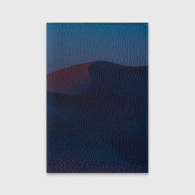 Обложка для паспорта матовая кожа с принтом Ночная пустыня дюна на рассвете в Петрозаводске, натуральная матовая кожа | размер 19,3 х 13,7 см; прозрачные пластиковые крепления | Тематика изображения на принте: desert | dune | night | sunrise | sunset | барханы | дюна | закат | ночь | песок | пустыня | рассвет