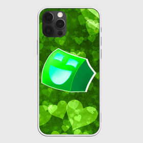 Чехол для iPhone 12 Pro с принтом Geometry Dash | Green Love (Z) в Петрозаводске, силикон | область печати: задняя сторона чехла, без боковых панелей | 2d | arcade | game | geometry dash | meltdown | robtop | аркада | геометри даш | геометрическая черточка | геометрический тире | раннер