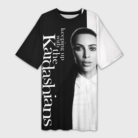 Платье-футболка 3D с принтом Ким Кардашьян в Петрозаводске,  |  | armenian | celebrity | kardashian family | kim kardashian | армянка | знаменитость | ким кардашьян | семейство кардашьян