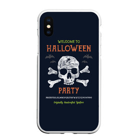 Чехол для iPhone XS Max матовый с принтом Halloween Party в Петрозаводске, Силикон | Область печати: задняя сторона чехла, без боковых панелей | halloween | holiday | pumpkin | samayn | vampire | zombie | вампир | ведьма | вечеринка | день всех святых | зомби | карнавал | маскарад | мертвец | оборотень | привидение | самайн | светильник джека | страшный джек | труп