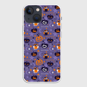 Чехол для iPhone 13 mini с принтом Хэллоуин в Петрозаводске,  |  | halloween | holiday | pumpkin | samayn | vampire | zombie | вампир | ведьма | вечеринка | день всех святых | зомби | карнавал | маскарад | мертвец | оборотень | привидение | самайн | светильник джека | страшный джек | труп