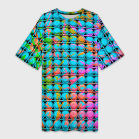 Платье-футболка 3D с принтом POP IT  Взрыв Красок в Петрозаводске,  |  | it | pop | pop it | взрыв | димпл | игрушка антистресс | краски | поп ит | попит | пупырышки | радуга | разноцветная | симпл | сквиш | тренд тик тока