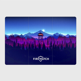 Магнитный плакат 3Х2 с принтом Purplewatch в Петрозаводске, Полимерный материал с магнитным слоем | 6 деталей размером 9*9 см | firewatch | gamers | games | вышка | иллюстрация | лес