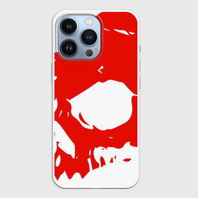 Чехол для iPhone 13 Pro с принтом Веселый роджер в Петрозаводске,  |  | ирокез | красный | скелет | страшный | челюсть | череп