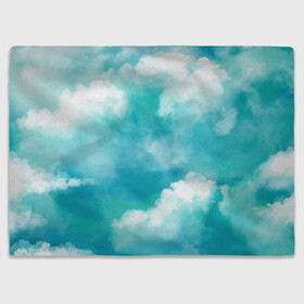 Плед 3D с принтом Голубое Небо | Blue Sky (Z) в Петрозаводске, 100% полиэстер | закругленные углы, все края обработаны. Ткань не мнется и не растягивается | blue | blue sky | clouds | firmament | heaven | голубая | голубое небо | небеса | облака | облако