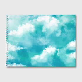 Альбом для рисования с принтом Голубое Небо | Blue Sky (Z) в Петрозаводске, 100% бумага
 | матовая бумага, плотность 200 мг. | Тематика изображения на принте: blue | blue sky | clouds | firmament | heaven | голубая | голубое небо | небеса | облака | облако