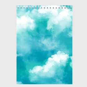 Скетчбук с принтом Голубое Небо | Blue Sky (Z) в Петрозаводске, 100% бумага
 | 48 листов, плотность листов — 100 г/м2, плотность картонной обложки — 250 г/м2. Листы скреплены сверху удобной пружинной спиралью | blue | blue sky | clouds | firmament | heaven | голубая | голубое небо | небеса | облака | облако