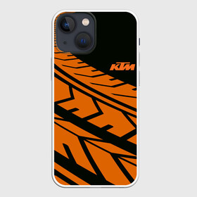 Чехол для iPhone 13 mini с принтом ORANGE KTM | КТМ (Z) в Петрозаводске,  |  | Тематика изображения на принте: enduro | ktm | moto | moto sport | motocycle | sportmotorcycle | ктм | мото | мото спорт | мотоспорт | спорт мото