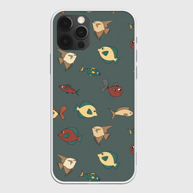 Чехол для iPhone 12 Pro Max с принтом Морские рыбки на зеленом фоне в Петрозаводске, Силикон |  | Тематика изображения на принте: fish | summer | tdsmr | весна | зеленый | лето | море | праздник | принт | природа | рыбы