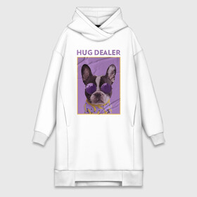 Платье-худи хлопок с принтом Hug Dealer.Дилер объятий в Петрозаводске,  |  | dealer | hug | hug dealer | дилер | дилер объятий | собака | французский бульдог